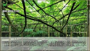 vertical space and climbing branches