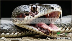 visible dead or rotting tissue