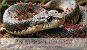 visible signs on snake skin