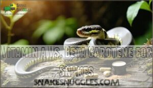 vitamin a vs. beta carotene for snakes