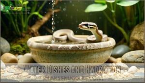 water dishes and hydration