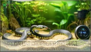 weekly monitoring schedule