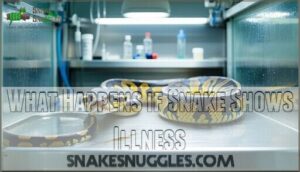 what happens if snake shows illness