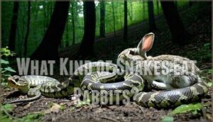 what kind of snakes eat rabbits