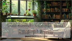 what should i consider before choosing a snake