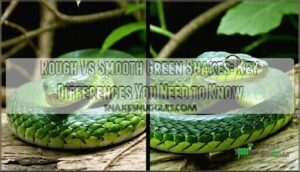 whats the difference between rough and smooth green snakes