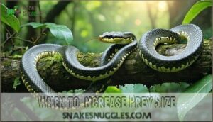 when to increase prey size