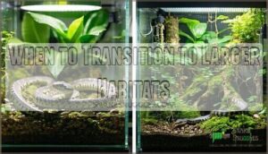when to transition to larger habitats