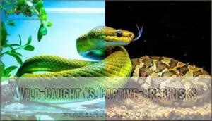 wild-caught vs. captive-bred risks