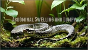 abdominal swelling and lumpy midsection