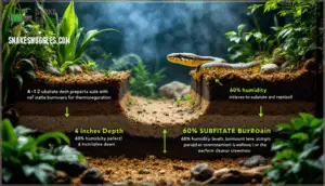 achieving proper substrate depth for burrowing