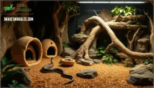 adding hides, logs, and climbing structures