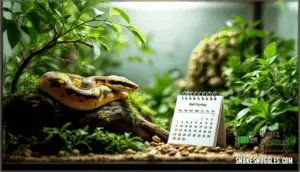 adjusting your snake's feeding schedule