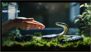 approaching snakes calmly and safely