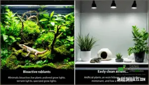 artificial vs. live plants