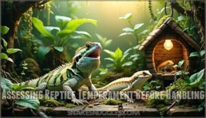 assessing reptile temperament before handling