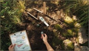 assessing site conditions and sunlight