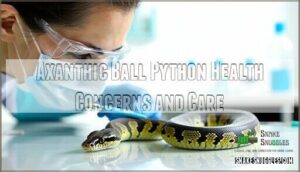 axanthic ball python health concerns and care