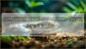 ball python taking deep breaths