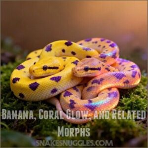 banana, coral glow, and related morphs