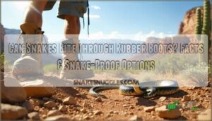 can snakes bite through rubber boots