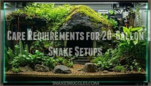 care requirements for 20-gallon snake setups