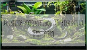 caring for an axanthic ball python