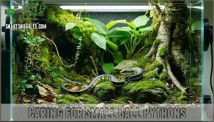 caring for small ball pythons