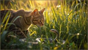 cat reactions to snakes