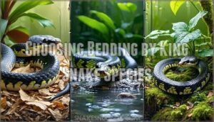 choosing bedding by king snake species