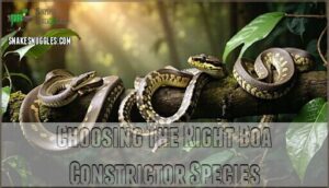 choosing the right boa constrictor species