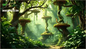 climbing branches and platforms