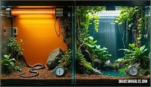 creating a thermal gradient in the enclosure