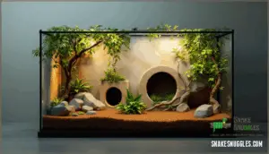 creating hides, climbing areas, and decor