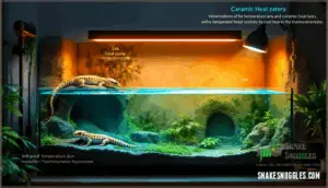 creating temperature gradients and uvb zones