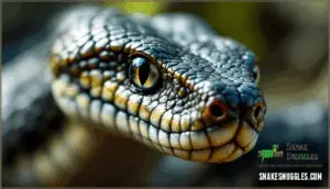 drawing the snake’s head and eyes