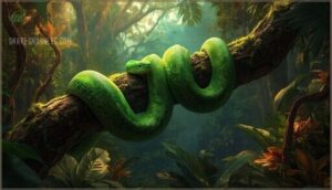 emerald tree boa – arboreal specialist