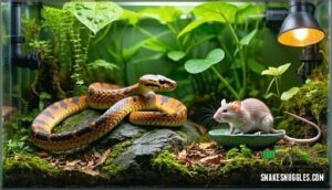 encouraging snakes to eat