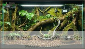 factors affecting burmese python size