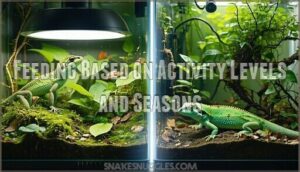 feeding based on activity levels and seasons