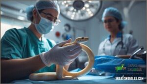 finding and picking a sunbeam snake