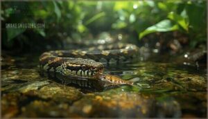 fish- and amphibian-eating snakes (garter, water snakes)