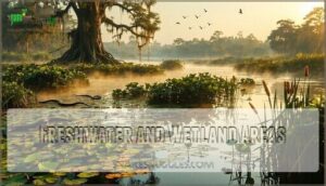 freshwater and wetland areas