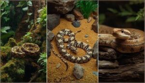 garter, gopher, and hognose snakes