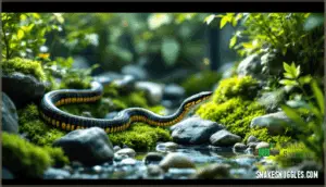 garter snakes: active and friendly