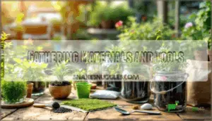 gathering materials and tools