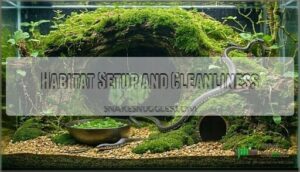 habitat setup and cleanliness