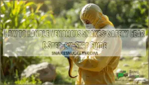 handling a venomous snake handling a venomous snake