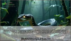 heat-sensing pits and head structure heat-sensing pits and head structure