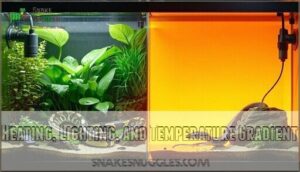 heating, lighting, and temperature gradient